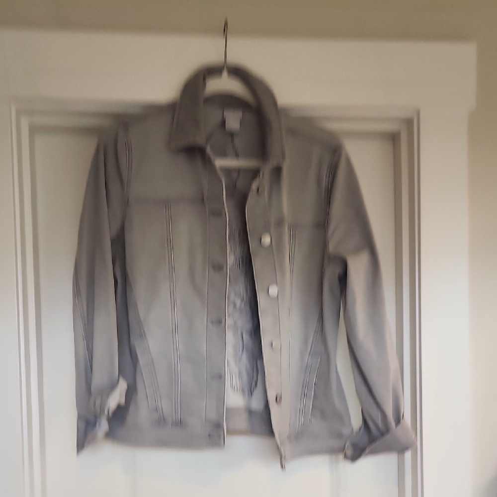 Chico's Light Gray Jean Jacket